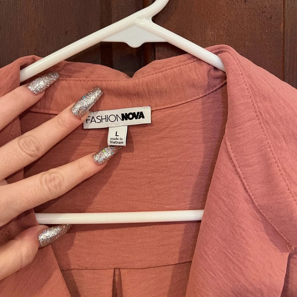 Salmon wrap dress - Picture 6 of 7